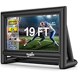 Estgora 19FT Inflatable Projector Screen for Outside Blow Up Movie Screen with Air Blower for Outdoor Home Theater Pool Backyards Party Fun, Support Front & Rear Projection