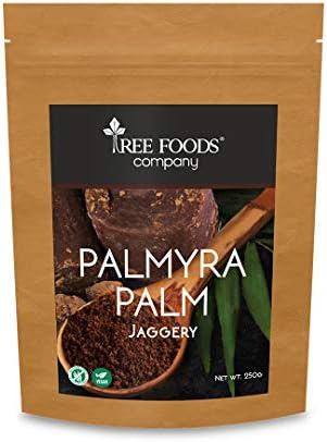 Tree Foods Company Raw Palmyra Palm Jaggery (Low Glycemic Index), 250G