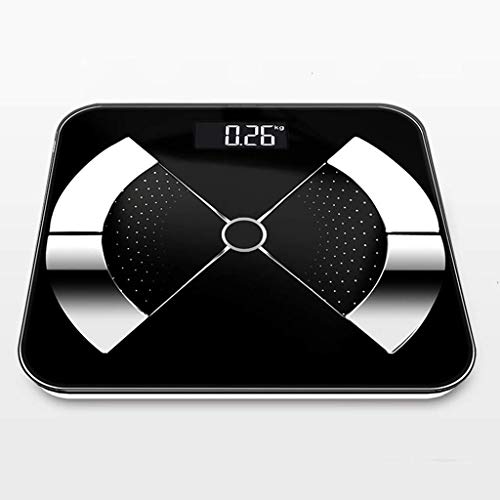 Bluetooth Körperfettwaage, Smart Wireless Digital-Badezimmer-Gewicht leicht zu lesen Anzeige Digitale Personenwaage