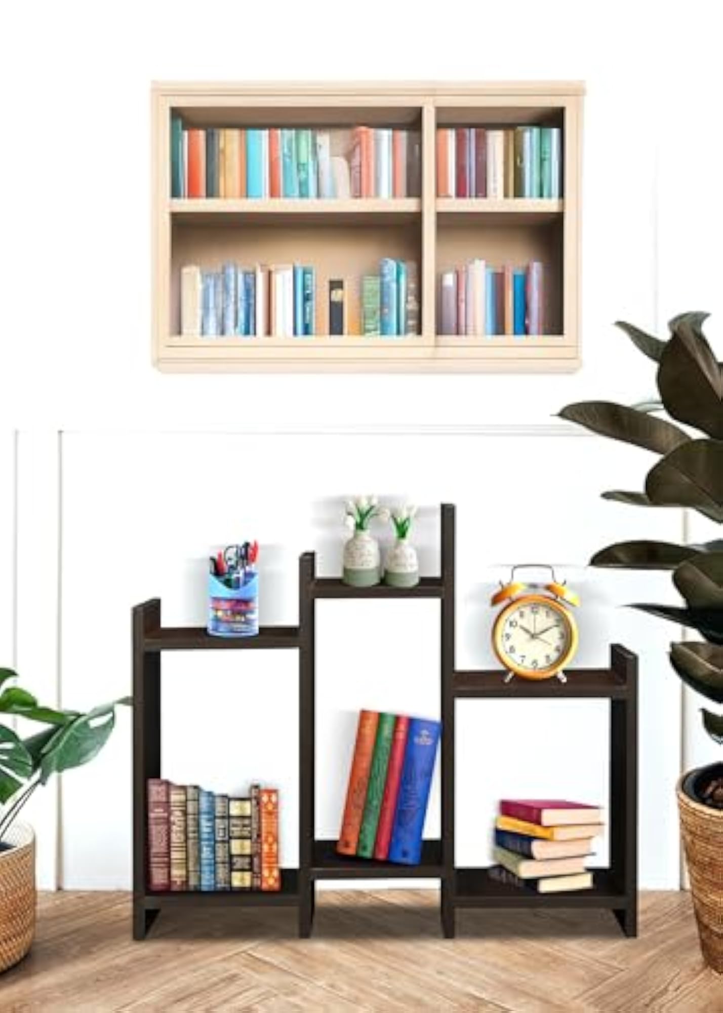 Engineered Wood Side Table/Bookshelf, Storage Shelf for Books, DIY