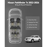 3W Floor Mats Set for Nissan Pathfinder 7seats 2022-2026 2027 - Image 2