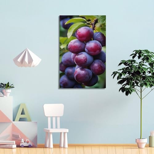 Poster fruits violets ZHOUKEG 20x30 cm de style moderne à suspendre