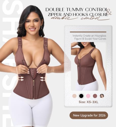 Image of SHAPSHE Waist Trainer Corset for Women Tummy Control Body Shaper with Bra
