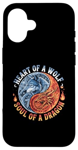 Howling Wolf Animal Nature Dragon Ying Yang �X�}�z�P�[�X iPhone 16 �p