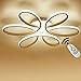 BEHWU LED 93W Bianco Plafoniera Creativo Forma di fiore Lampada da soffitto Acrilico Paralume in alluminio Moderno Soggiorno Lampada a soffitto L74cm*H11cm, Dimmerabile, 3000-6000k