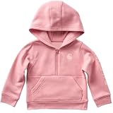 Carhartt Baby Girls Half-Zip Logo Sweatshirt, Rosette, 2 Years