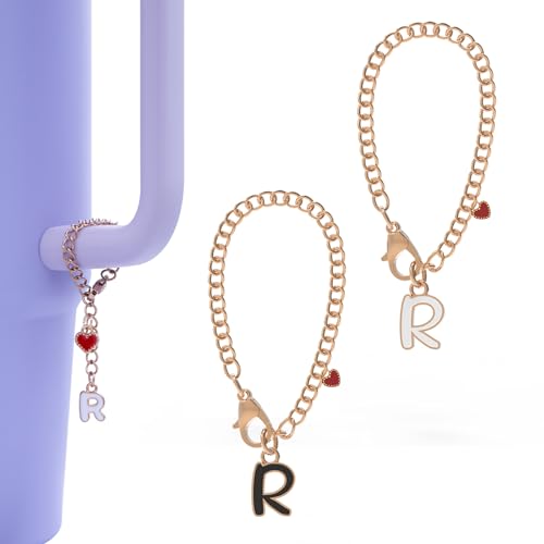 TURCGUO Pingentes Stanley para alça, 2 peças de pingentes de letra nome ID inicial decorações copo S