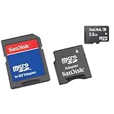 SanDisk 2GB Microsd Card with SD & MiniSD Adapters (SDQ-2048-A11MK US Retail Package)