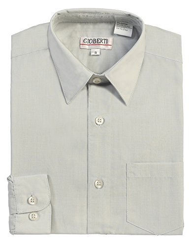 Image of Gioberti Boys Long Sleeve Solid Dress Shirt