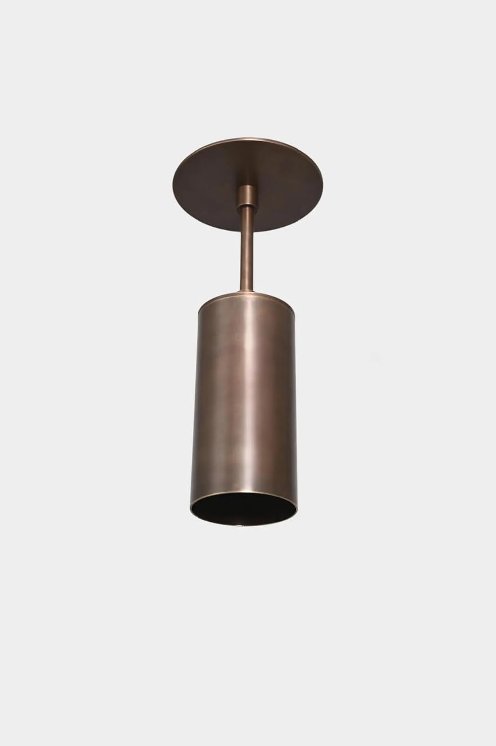 Handmade Brass Ceiling Spotlight - Modern Adjustable Cylinder Directional Focus Light - Mid Century Light Fixtures Flush Mount Ceiling Fixture for Office Hallway Kitchen (Raw Brass)