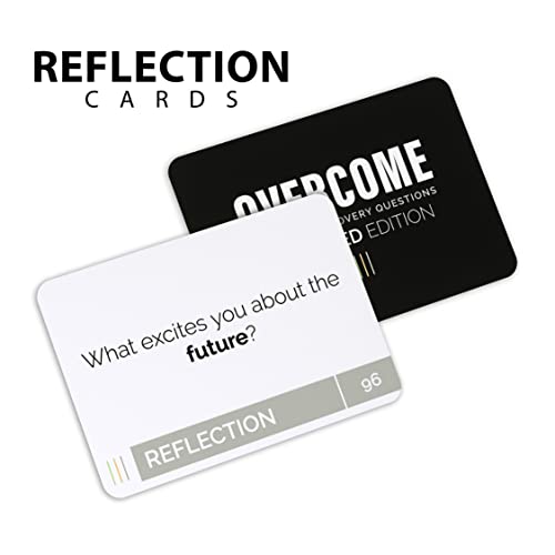 Overcome Expanded - Addiction Recovery Questions Group Therapy Game 130 Cards – Therapeutic & Counseling Conversations – Icebreaker For Substance Abuse, Relapse Prevention, Mental Health, Sobriety #TOP7