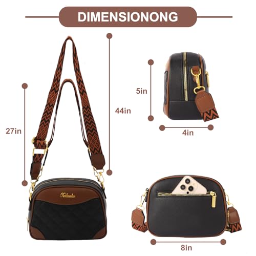 Small ​Crossbody Bags for Women – Leather Purses with Adjustable Strap, Color-Block Cross body Handbags for Gifts3