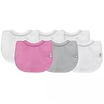 Green Sprouts Stay-Dry Milk Catcher Bibs (6 Pack) | Collar absorbs Milk to Prevent rashes | Waterproof Inner Layer, Absorbent Terry Cotton, Machine Washable,3 Count (Pack of 2)