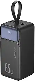 Carregador Portátil Power Bank Premium Turbo de 65w com 50.000mAh para Macbook, Notebook, Celular, Tablet Carregador Universal Potente Com Led Digital de Bateria Hrebos Premium PB-960 50000 mAh