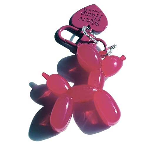 Image of Balloon Dog Keychain Bulk, 4 Pack Silicone Cute Animal Keychains | Keychain for Bags, Backpack Purse Charms, Handmade Key Chain for Keys, Carabiner Zipper Pull, DIY Craft Decoration