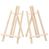 2 Stück Staffelei Klein (30x19 cm) - Mini Tischstaffelei für Displays