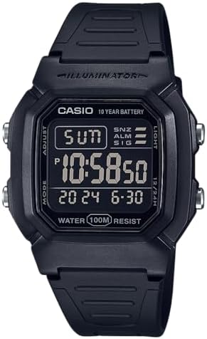 Casio W800HG Series | Men’s Digital Watch | 100 Meter Water Resistance | Multi Function Alarm | 100 SEC Stopwatch | Auto Calendar | Countdown Timer | LED Light | Dual Time| 10 Year Battery