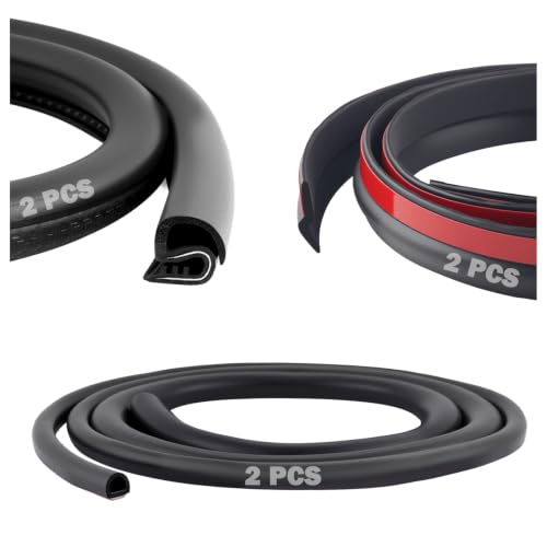 6PCS Car Door Seal Strip Kit,3-in-1 Car Door Rubber Seals Strip Kit with D-Shaped C Pillar/Z-Shaped A Pillars/B Pillar Sealing Strips,Essential Automotive Weather Stripping
