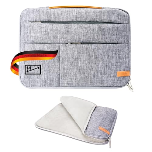 SCOPE -5750- Maletín de portátil 14 pulgadas Cubierta del maletín con compartimentos para accesorios | cubierta protectora de la funda del portátil con bolsillo interior de vellón para el Netbook