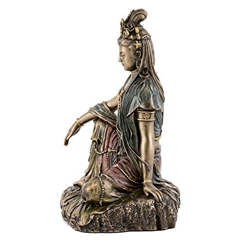 Estatua Quan Yin de Bronce Fundido a 5 Pulgadas miniatura 2