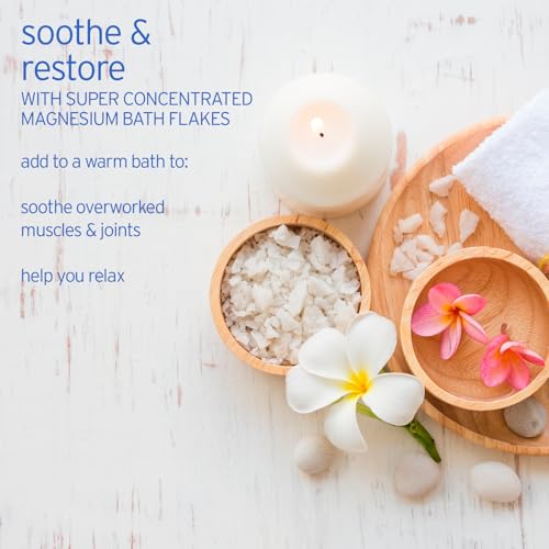 LIFE-FLO Magnesium Bath Flakes, Unscented, 44 oz