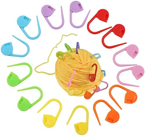 100Pcs Crochet Stitch Marker Knitting Crochet Locking Stitch,Stitch counters for Crocheting,Stitch Markers Crochet,Stitch Markers Clips,Crochet Locking Handwork Knitting Craft(Mixed Color
