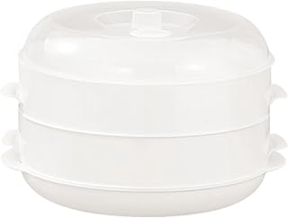 Microwave Steamer, 4.72 Inches Multifunctional Stackable Pot Lid for Healthy Cooking, Vegetable & Fish Cooker with Material, Kitchen Tool for Meal Lunch Vegetables Reheating Home