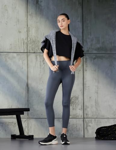 Image of Enamor High Rise 7 /8th Length Adjustable Drawstring Workout Leggings for Women - Hugged Fit, Quick Dry, Antimicrobial - A605