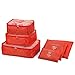 Produktbild MC.PIG TRAVEL Storage Sextett Set - Faltbare wasserdichte Kleidung Reiseset Kleidung Sorting Pauschalreisen Sextett (Color : Orange)