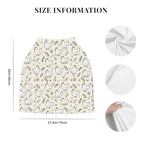 Image of Chicken Hen Egg Baby Stuff Car Seat Cover for Baby,Mom Nursing Breastfeeding Covers,Multi-Use Car Seat Canopy Carrier Cover,Stroller Cover Newborn Shower Gift for Boys Girls