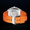 marvin Swiss Mens Watches Automatic Mechanical Watch for Men with Rubber Strap,50M Waterproof,42MM Sapphire Glass Black Dial Luxury Men's Wrist Watches