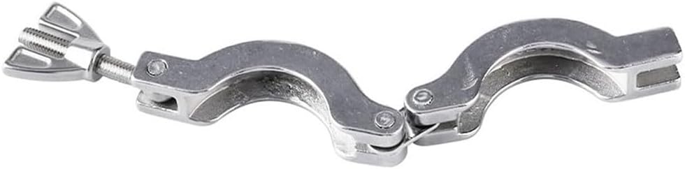 1pc Vacuum Clamp, 304 Stainless Steel Clamp, KF16/10/25/40/50 Quick Installation Clamp, with Fluororubber Bracket. Used for Brewing 304 Stainless Steel Beer.(KF10)