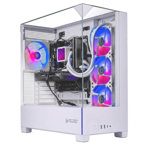 Image of Skytech Gaming Archangel 5 Gaming PC, Intel i7 14700F 2.1GHz, NVIDIA RTX 5070 12GB VRAM, 1TB Gen4 NVMe SSD, 32GB DDR4 RAM 3200, 750W Gold PSU, 360 ARGB AIO, Wi-Fi 5, Windows 11, Desktop