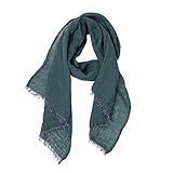 LUSIE'S LINEN 100% Linen Scarf - 19 x 67 inches - For Women & Men - Lightweight