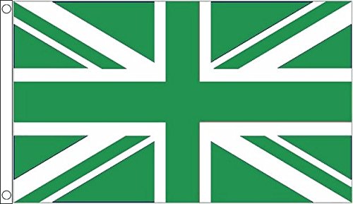 Bandera de Reino Unido, verde, 3 x 2 pies, pequeña
