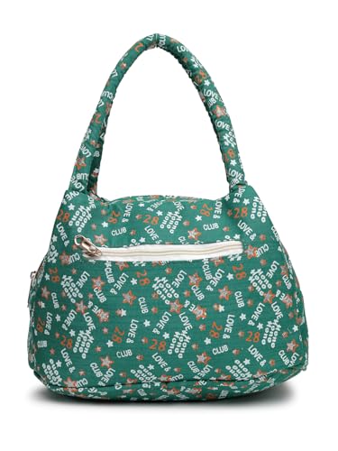 Image of ENSAC Women's Printed Fabric Handbag | Trendy Shoulder Bag for Daily Use | Lightweight, Spacious & Stylish Purse for Office, Shopping, & Travel