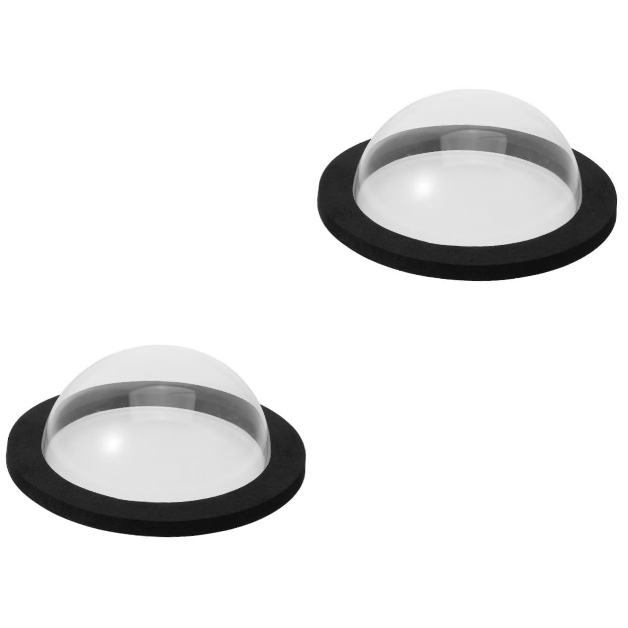 Happyyami 2pezzi Dome Galleggiante Per Pesci Acrilico Trasparente Con Base Nera Accessorio Per e Laghetti Pratico Per Decorazione e Protezione Delle Piante Acquatiche