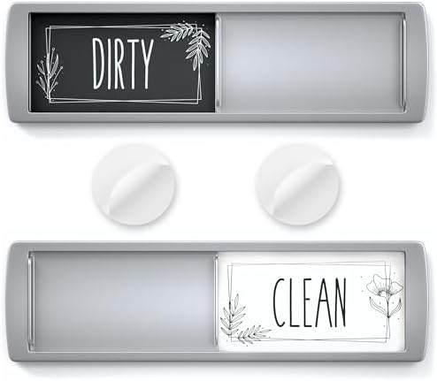 ASSURED SIGNS Stylish Clean Dirty Magnet for Dishwasher 7 x 2 Inc...