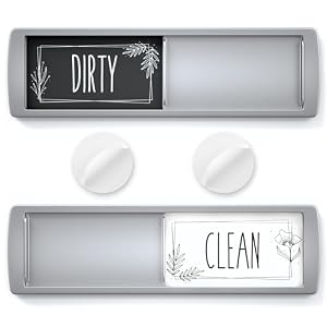 ASSURED SIGNS Dishwasher Magnet Clean Dirty Sign 7 x 2 Inch, Premium Build