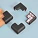 12 Pack Soft Corner Protector Baby Proofing Edge and Corner Guards, Safety Pre-Taped Rubber Foam Furniture Bumper for Fireplace, Table, Stair, Cabinet (Black)