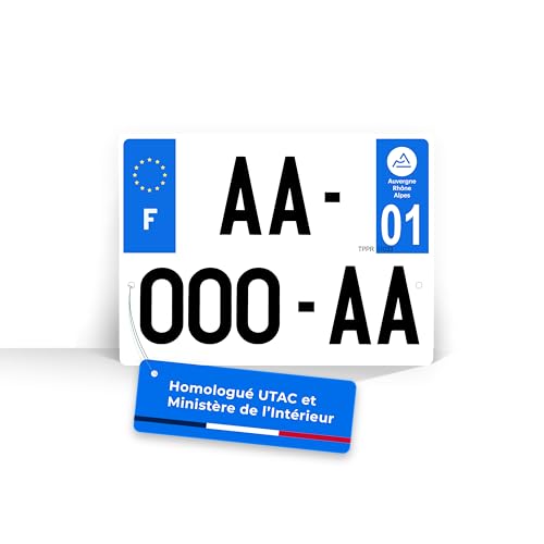 CMAPLAQUE Plaque Immatriculation 4X4 Plexiglass 275x200 mm - Homologuée SIV - Anti-UV et Résistante aux Intempéries - 4x4 - Caravane