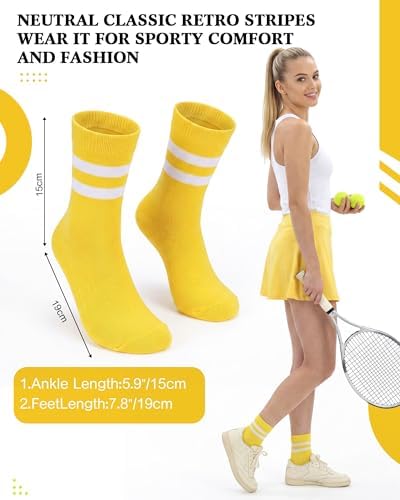 Syhood 4 Pairs Crew Socks Unisex Casual Athletic Socks — 사진 5