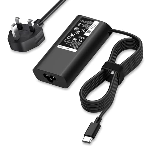 YHNXCD 65W 45W USB C Laptop Charger Compatible With Dell Latitude 7490 7320 7420 2-in-1 5420 5520 5290 XPS 13 9320 9370 9510 Latitude 9410 2-in-1, Chromebook 3380 3100 5190 LA65NM170