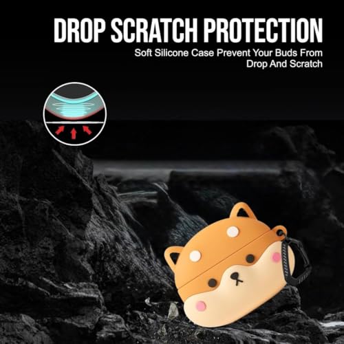Image of Silicone Case Cover for Oneplus Nord Buds 3Pro Protective and Dustproof (Shiba Dog)