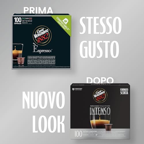 Caffè Vergnano 1882 - 100 Capsule Caffè Compostabili E Compatibili Con Nespresso, Intenso - Pack Da 100 Capsule - 4