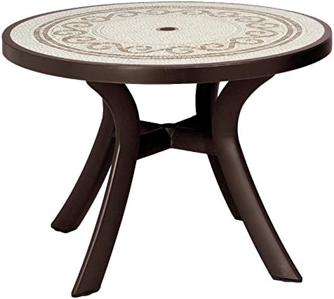 Nardi 100cm Toscana Ravenna Mosaic Top Round Table - Coffee