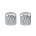 Musiclily Pro Metric Steel Push-on Dome Knobs for Import Telecaster Electric Guitar or PrecisionBass, Chrome (Set of 2)