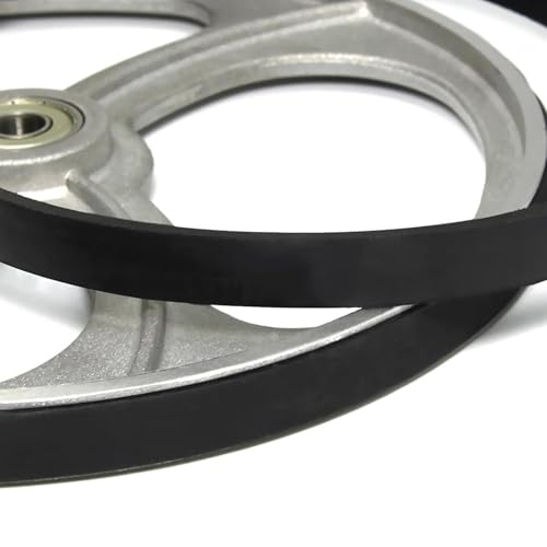 VZU 2er-Pack 8-Zoll Bandsägen Gummiband, Rutschfester Holzbearbeitung Bandsäge Gummiband Säge für Einhell Scheppach HBS20-Bandsäge-Scrollrad(8 inch, 205 mm, Schwarz)