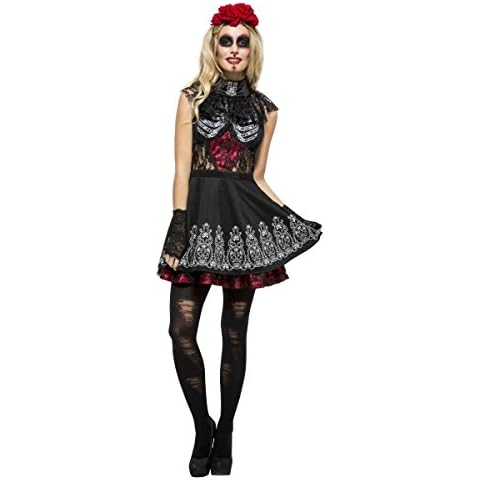 Disfraz del Día de Muertos de Fever con vestido negro Cover