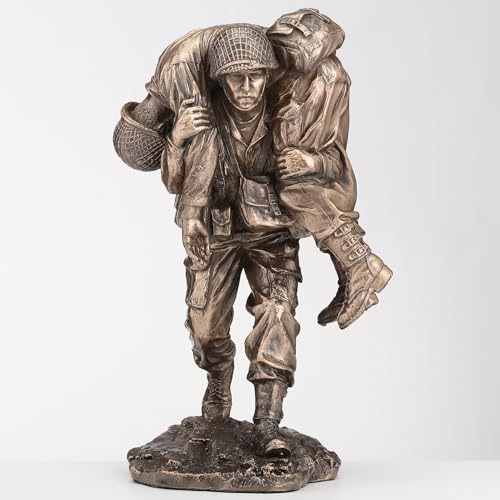 Escultura de Soldado en Bronce y Resina 24 cm miniatura 2